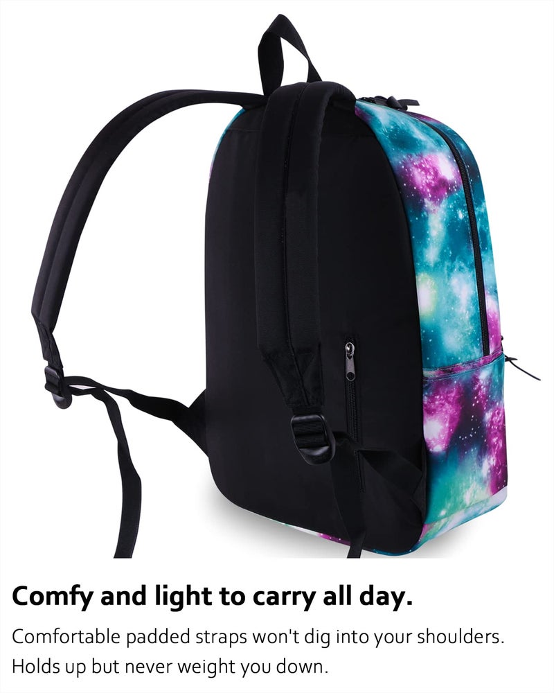 HotStyle TRENDYMAX Galaxy Backpack Bookbag for Elementary & Middle School Girls, Boys & Kids, Teal Green - Image 4